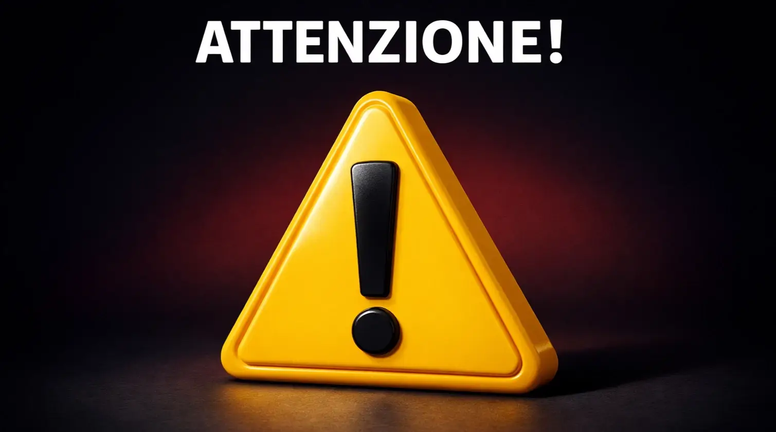 Segnale di pericolo triangolare con punto esclamativo